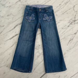 Baby Gap Blue Girls Butterfly Jeans Size 4